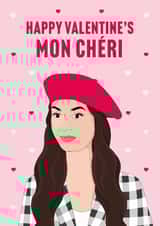 Emily in Paris Valentine's Card created by Guilty Cards