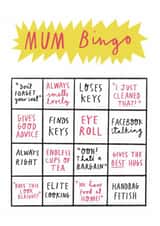 Funny Mother's Day Card - Mum Bingo created by Alice Mole Illustration