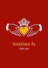 Modern Valentine's Day/Anniversary Card - Fontaines DC - I Love You created by Glow On Prints