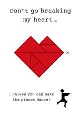 Tangram Puzzle - Valentines - Heart - Boyfriend Girlfriend Partner Husband Wife created by Ant&Vic UK