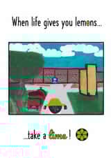 Leaps Collab - Funny - Uplifting - Original Art - Burgess Park - Lemon - Lime created by Ant&Vic UK