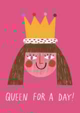 Cute Mother's Day Card - Queen For A Day - Crown created by Alice Mole Illustration