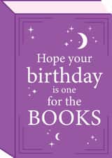 Book Lover Birthday Card – Hope Your Birthday Is One for the Books created by Tiger Feet Creations