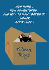 New Home card , little bit of humour so funny /cute for anyone created by Sarah Barker Illustrations