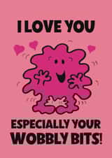 Cute Valentine's Day/Anniversary Card - Mr. Jelly - Wobbly Bits created by Mr. Men