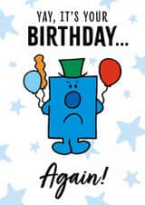 Fun Birthday Card - Mr. Grumpy - Mr. Men created by Mr. Men