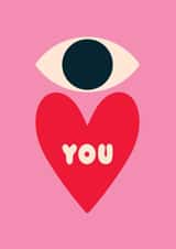 Arty Valentine's Day Card - Eye Love You created by Stoats & Weasels
