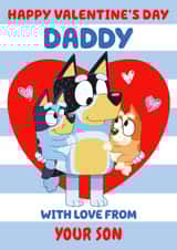 Cute Bluey Valentine’s Day Card For Daddy - From Son created by Danilo