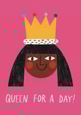 Cute Mother's Day Card - Queen For A Day created by Alice Mole Illustration