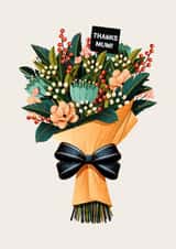 Pretty Mother's Day Card - Flower Bouquet - Thanks Mum! created by Folio | Ian Owen