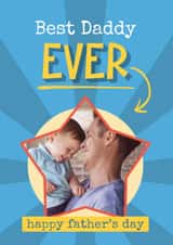 Personalised Father's Day Photo Card created by Bev O'Connor || @oconnordesign - Classic Father's Day Card - Best Daddy Ever