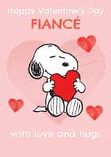 Cute Peanuts Valentine's Day Card – For Fiancé – Snoopy created by Danilo