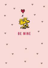Cute Be Mine Woodstock Valentine's Day Card – Peanuts – Snoopy created by Danilo