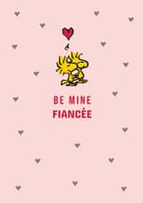 Cute Be Mine Woodstock Valentine's Day Card – For Fiancée – Peanuts – Snoopy created by Danilo