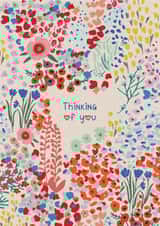 Cute, floral, thinking of you card for friend, Mum or sister. created by Michelle ONeill