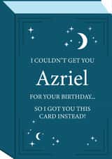 Azriel Birthday Card – Funny ACOTAR Inspired Fantasy Book Lover Card created by Tiger Feet Creations