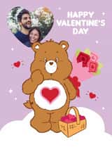 Personalised Valentines Day Photo Card created by Danilo - Cute Personalised Photo Care Bears Valentine's Day Card