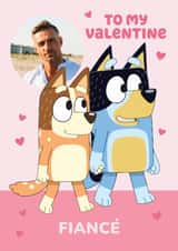 Personalised Valentines Day Photo Card created by Danilo - Cute Personalised Bluey Valentine's Day Photo Card for Fiancé