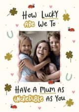 Personalised Mothers Day Photo Card created by Abbie Imagine - Cute Mother's Day Card - How Lucky Are We