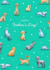 Cute Father's Day Card - From The Dog - Dogs created by Evie Garnett Designs