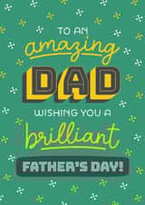 Fun Father's Day Card - Amazing Dad - Bold Typography created by Evie Garnett Designs