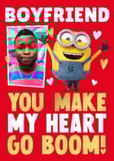 Personalised Valentines Day Photo Card created by Danilo - Personalised Minions Valentine's Day Photo Card for Boyfriend - Boom!