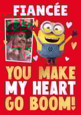 Personalised Valentines Day Photo Card created by Danilo - Personalised Minions Valentine's Day Photo Card for Fiancée - Boom!