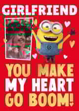 Personalised Valentines Day Photo Card created by Danilo - Personalised Minions Valentine's Day Photo Card for Girlfriend - Boom!