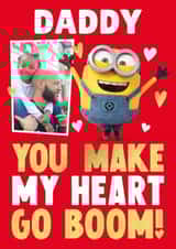 Personalised Valentines Day Photo Card created by Danilo - Personalised Minions Valentine's Day Photo Card for Daddy - Boom!