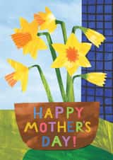 Arty Mothers Day Card - Daffodils created by Catherine Pape