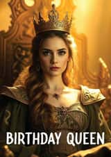 Funny Birthday Card - Birthday Queen created by Quinton cards