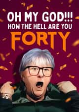 Funny Birthday Card - 40th - Linda - The Traitors created by Mrs Best Paper Co.