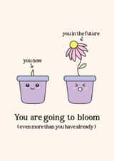 Cute floral card for friend or loved one - good luck / congratulations / proud created by Sunshine Lane