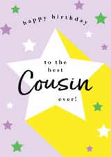 Classic Birthday Card - For Cousin - Stars created by Michelle Fiedler Design