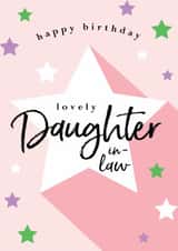 Classic Birthday Card - For Daughter-In-Law - Stars created by Michelle Fiedler Design