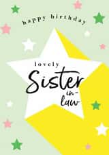 Classic Birthday Card - For Sister-In-Law - Stars created by Michelle Fiedler Design
