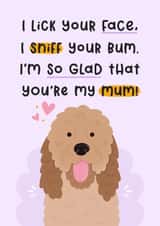 Cute Mother's Day Card - From the Dog - Cockapoo created by Joanne Hawker