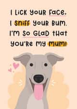 Cute Mother's Day Card - From The Dog - Whippet created by Joanne Hawker