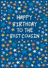 Classic Birthday Card - For Cousin - Stars created by The Boy and the Bear
