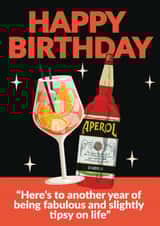 Arty Birthday Card - Aperol Spritz created by Jon Downer