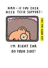 Funny Birthday/Mother's Day Card - For Nan - Tech Support created by mungo and shoddy
