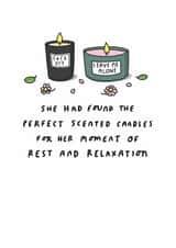 Funny Birthday/Mother's Day Card - Perfect Scented Candles - Relaxation created by mungo and shoddy
