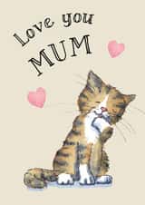 Cute Mother's Day Card - Tabby Cat created by Kate Garrett