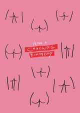 Funny Birthday Card - Have A Cracking Birthday - Bums created by Poet and Painter