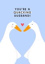 Cute Anniversary/Valentine's Day Card - Ducks - You're A Quacking Husband! created by Joanne Hawker