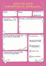 Cute Mother's Day Card - Performance Appraisal created by Sarah Harding