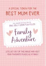 Cute Mother's Day / Birthday Card - Family Adventure Token created by Two For Joy Illustration