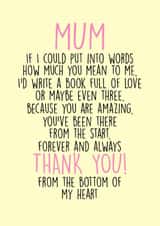 loving mother's day card - cute poem - thank you mum created by Bonnie Banter