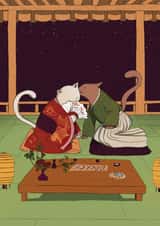 Kimono Cats Cute Valentines Card created by Viktorija Labanauskaite