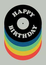 Classic, Retro Birthday Card - Vinyl Record created by Swissty